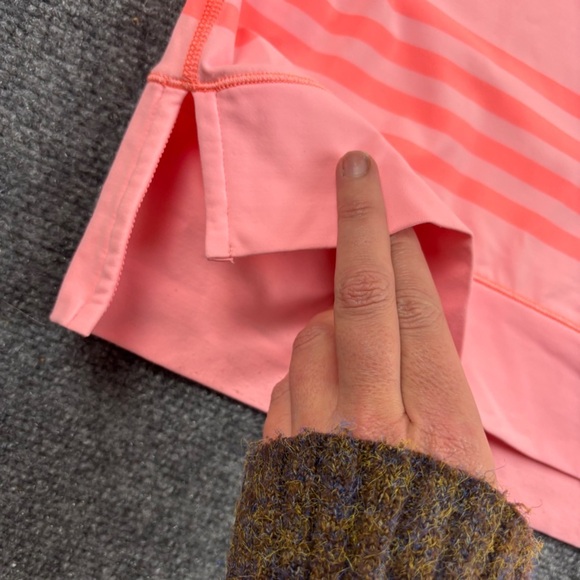 LULULEMON Women’s Lululemon Run: Warm Up Crew Ocean Stripe Coral /Orange size 10 - Picture 3 of 11